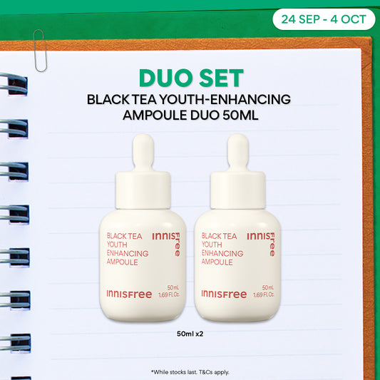Black Tea Youth Enhancing Ampoule Duo 50ml - Anti aging, Wrinkles, Fine lines