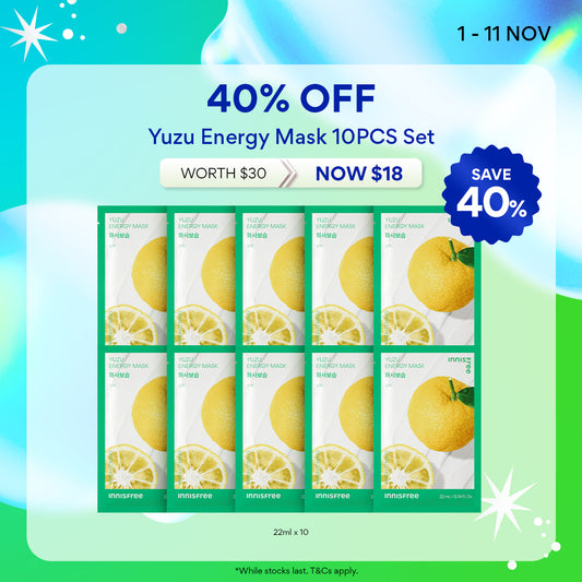 [11.11 Sale: 40% OFF] Yuzu Energy Mask 22ml x 10pcs