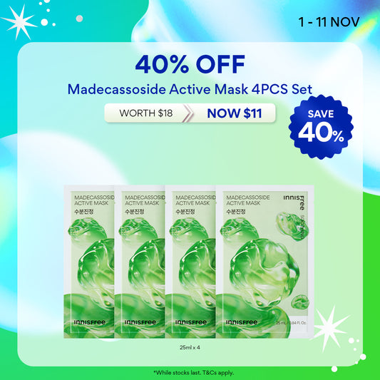 [11.11 Sale: 40% OFF] Madecassoside Active Mask Set x 4 Sheets