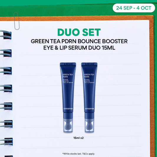 Green Tea PDRN Bounce Booster Eye & Lip Serum Duo 15ml