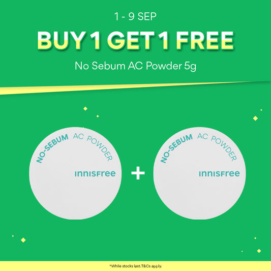 [1+1] INNISFREE No Sebum AC Powder 5g  -  Makeup Setting Powder, Loose Powder Oil Control for Acne Skin