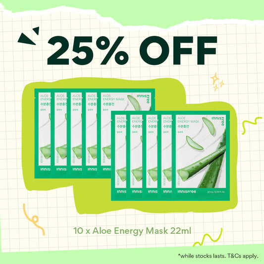 Aloe Energy Mask 22ml x 10pcs