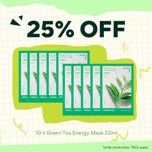Green Tea Energy Mask 22ml x 10pcs