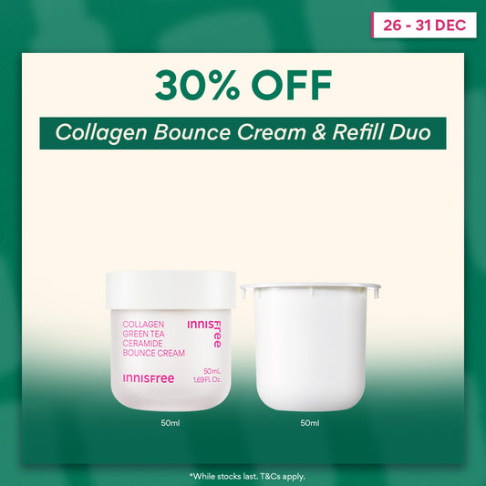Collagen Green Tea Ceramide Bounce Cream 50ml + 50ml Refill Set