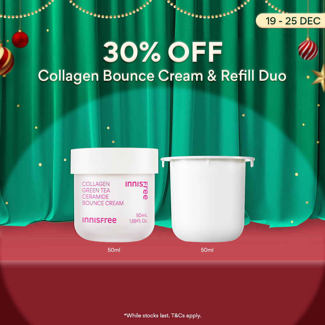 Collagen Green Tea Ceramide Bounce Cream 50ml + 50ml Refill Set