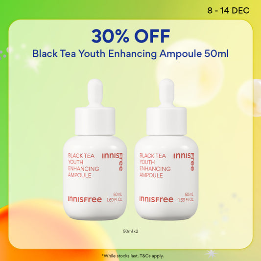 [12.12 Sale: 30% OFF] INNISFREE Black Tea Youth Enhancing Ampoule 50ml for Anti Aging & Firming
