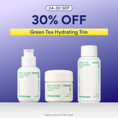 [PayDay: 30% OFF] INNISFREE Green Tea Hydrating Trio - Skin, Serum & Cream for Deep Hydration & Moisture