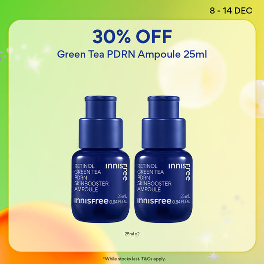 [12.12 Sale: 30% OFF] INNISFREE Green Tea PDRN Ampoule 25ml for Pores, Wrinkles, Skin Elasticity
