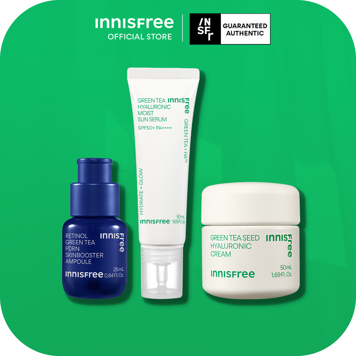 [BIG SALE EXCLUSIVE SET] Perfect Firming & Hydrating PDRN Green Tea Trio Set