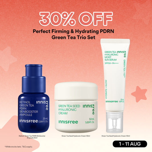 [1-11 AUG: ONLINE EXCLUSIVE SET] Perfect Firming & Hydrating PDRN Green Tea Trio Set