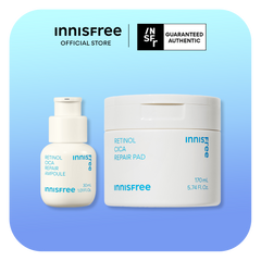 [PayDay: 20% OFF] INNISFREE Retinol Cica Repair Toner Pad & Ampoule Duo - For Soothing Pore & Blemish Care