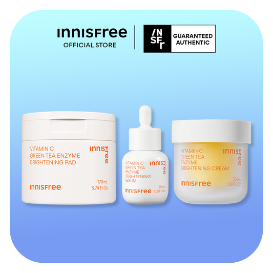 [PayDay: 30% OFF] INNISFREE Vitamin C Brightening Trio - Toner Pad, Serum & Cream for Brightening & Exfoliating Care