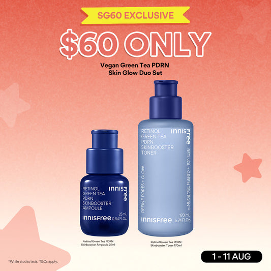 [1-11 AUG: $60 DEAL] vegan Green Tea PDRN Skin Glow Duo Set