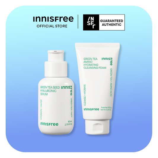 [PayDay: 20% OFF] INNISFREE Green Tea Hydrating Cleanser & Serum Duo - For Daily Facial Cleansing & Deep Hydration
