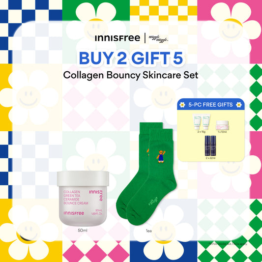 [INNISFREE x Wiggle Wiggle] Collagen Bouncy Skincare Set + 5-pc Free Gifts