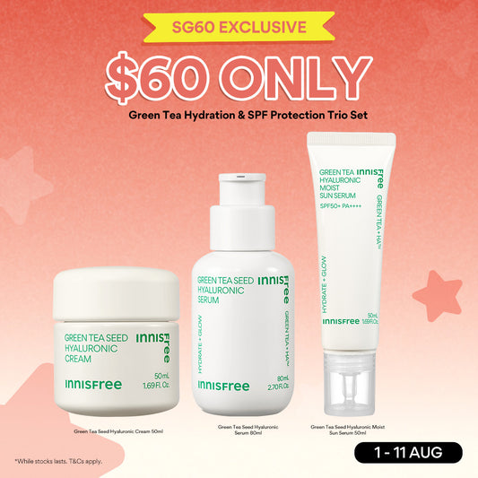 [1-11 AUG: $60 DEAL] Green Tea Hydration & SPF Protection Trio Set