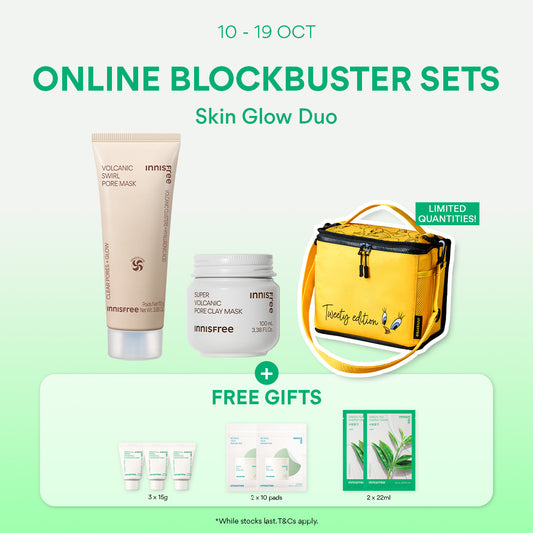 [10-19 Oct] INNISFREE Hydrating Pore Care Duo + 7PCS Gift for for Deep Pore Cleansing & Soothing Care