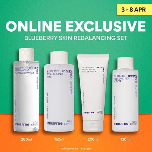 Blueberry Skin Rebalancing Set - Cleanser, Toner & Lotion for Healthy Oil Moisture Balance
