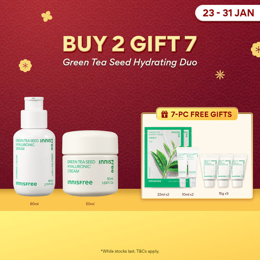 [7PCS GIFT] Green Tea Seed Hydrating Duo - Hyaluronic Serum & Moisturizer