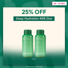 Green Tea Ceramide Milk 160ml Duo for Deep Hydration & Moisture Barrier