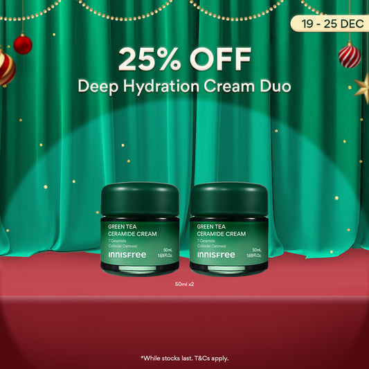 Green Tea Ceramide Cream 50ml Duo for Deep Hydration & Moisture Barrier