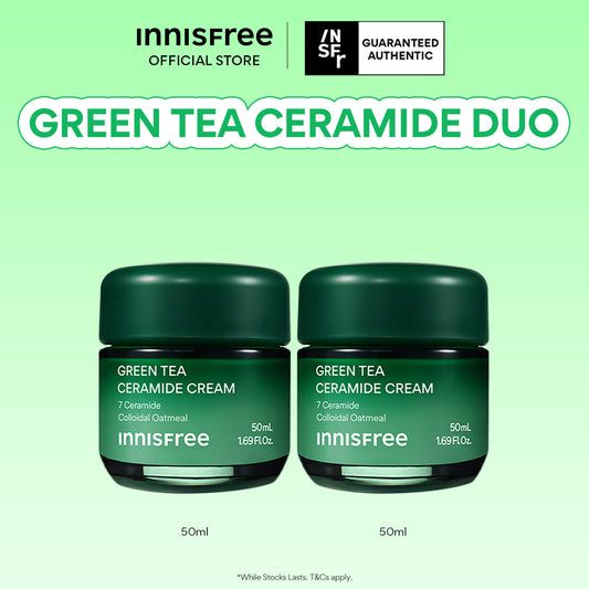 [PERFECT DUO] Green Tea Ceramide Cream 50ml + 50ml - Deep Hydration & Moisture Barrier