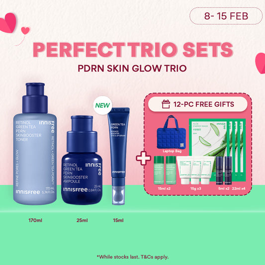 Green Tea PDRN Skin Glow Trio Set + 12-pc Gifts