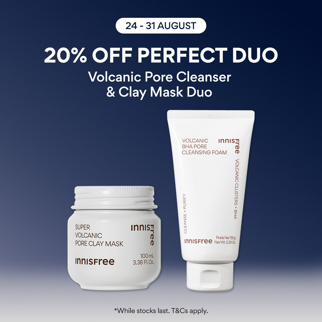 [PayDay: 20% OFF] INNISFREE Volcanic Pore Cleanser & Clay Mask Duo - For Deep Pore Cleansing & Pore Tightening