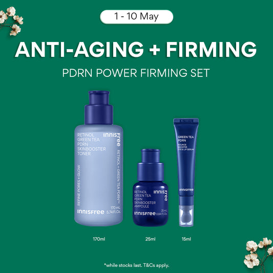 PDRN Power Firming Set - Skin booster Toner, Ampoule, Eye & Lip serum for Anti Aging, Wrinkles