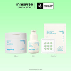 Retinol Cica Repair Barrier Skin Set - Repair Ampoule, Toner Pad and Focusing Patch for Acne Skin