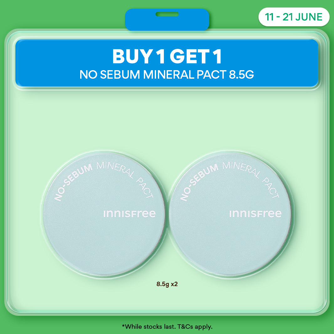 [1+1] No Sebum Mineral Pact 8.5g - Makeup Setting Compact Powder, Oil Control