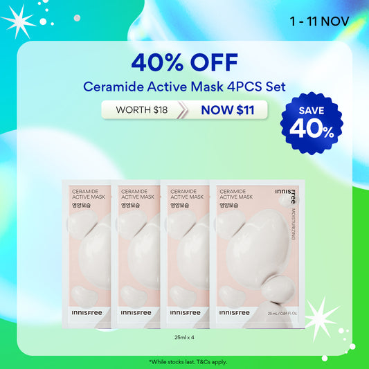 [11.11 Sale: 40% OFF] Ceramide Active Mask Set x 4 Sheets