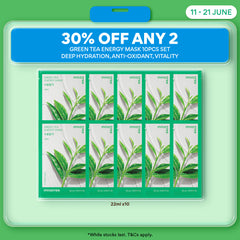 Green Tea Energy Mask 22ml x 10pcs
