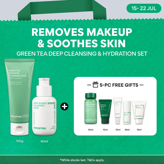 Green Tea Deep Cleansing & Hydration Set - Cleansing Balm, Hydrating Serum