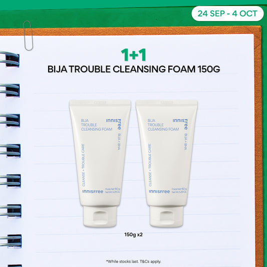 [1+1] Bija Trouble Cleansing Foam 150g - Facial Cleanser for Sensitive & Oily Skin