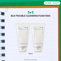 [1+1] Bija Trouble Cleansing Foam 150g - Facial Cleanser for Sensitive & Oily Skin