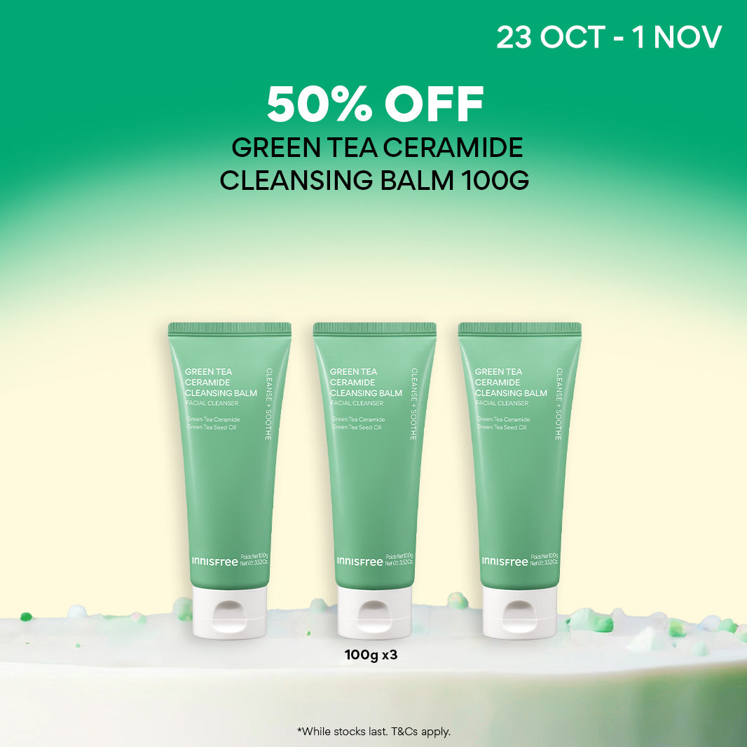 [50% OFF] Green Tea Ceramide Cleansing Balm Trio 100g