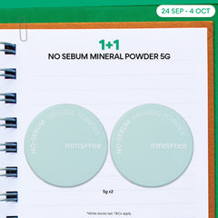 [1+1] No Sebum Mineral Powder 5g - Makeup Setting Loose Powder, Oil Control