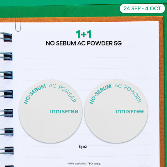 [1+1] No Sebum AC Powder 5g - Makeup Setting Loose Powder, Oil Control for Acne Skin