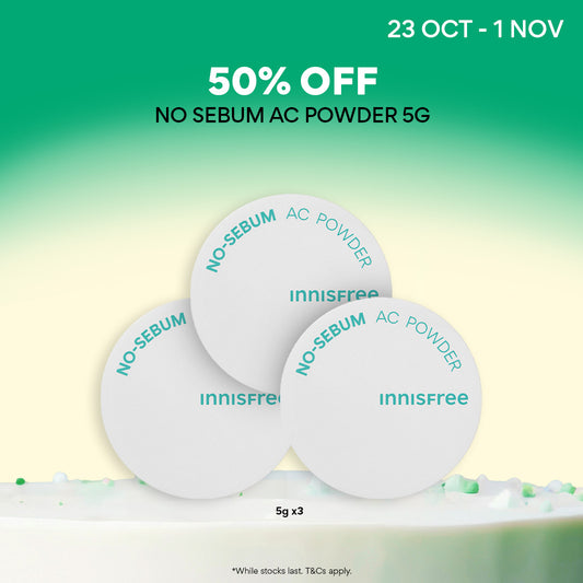 [50% OFF] No Sebum AC Powder Trio 5g - Loose Powder for Sensitive Skin