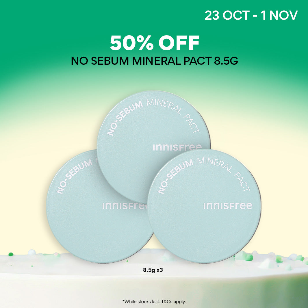 [50% OFF] No Sebum Mineral Pact Trio 8.5g - Compact Powder for Setting Makeup