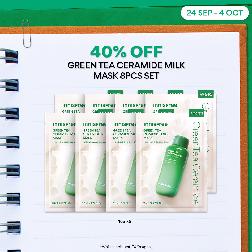 Green Tea Ceramide Milk Mask 8PCS Set