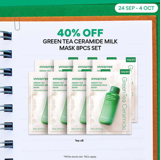 Green Tea Ceramide Milk Mask 8PCS Set