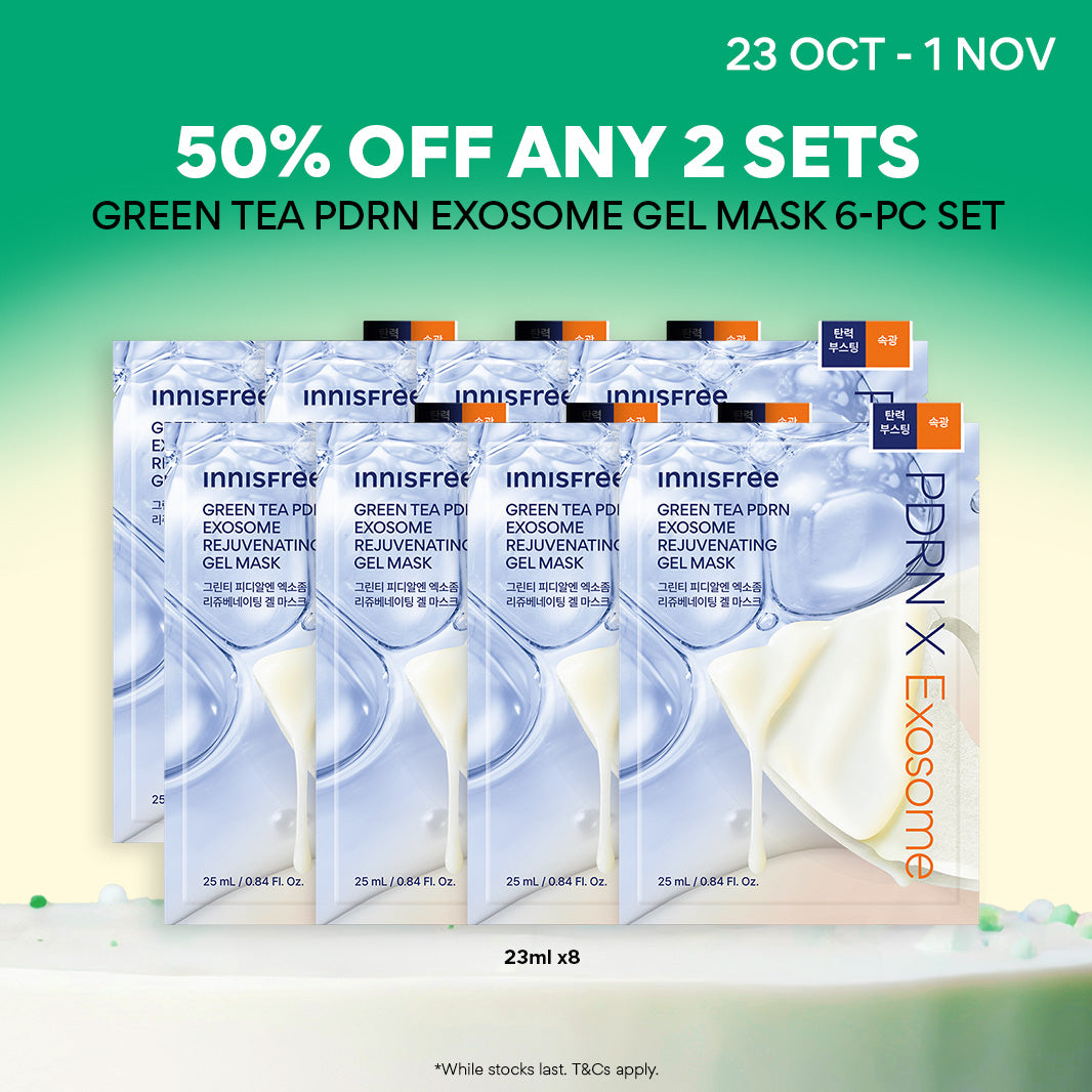 Green Tea PDRN Exosome Rejuvenating Gel Mask 6PCS Set