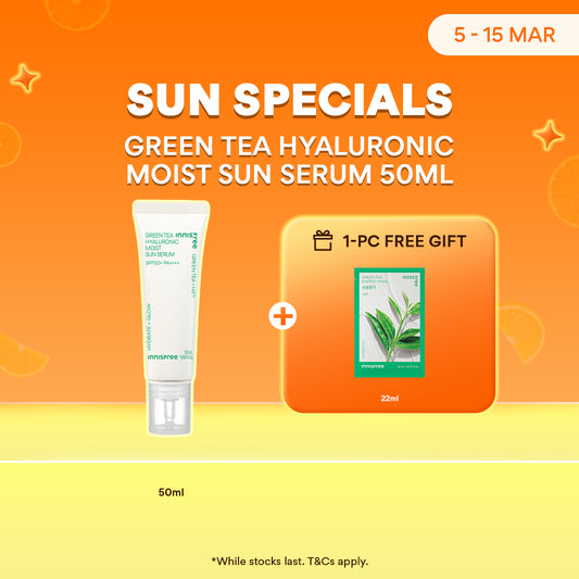 Green Tea Hyaluronic Moist Sun Serum 50ml - Sunscreen & Hydrating Skincare