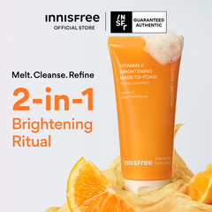 NEW! Vitamin C Brightening Mask to Foam - Cleanser with exfoliating AHA PHA for dead skin, dull skin