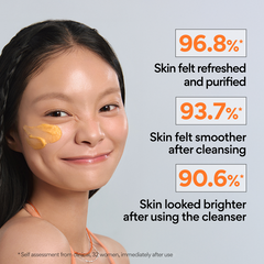 NEW! Vitamin C Brightening Mask to Foam - Cleanser with exfoliating AHA PHA for dead skin, dull skin