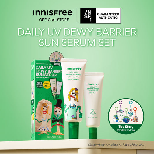 [INNISFREE x TOY STORY] Daily UV Dewy Barrier Sun Serum Set + FREE Random Keychain - Limited Edition, SPF & Hydration