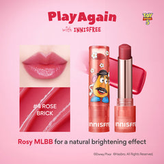 [INNISFREE x TOY STORY] Dewy Tint Lip Balm - Limited Edition, Choose from 2 Shades (Rose Brick / Power Cherry)