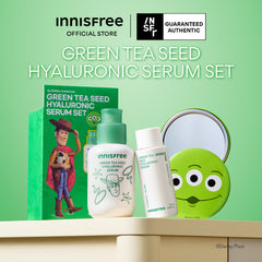 [INNISFREE x TOY STORY] Green Tea Seed Hyaluronic Serum Set + FREE Alien Mirror - Limited Edition